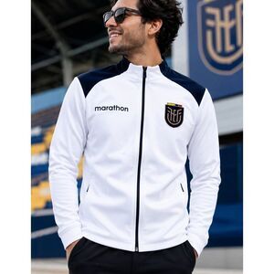 Marathon Ecuador National Soccer Team FEF Full Zip Track Jacket XL White Navy